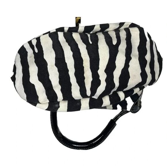 Kate Spade Y2K Zebra Print‎ Canvas Shoulder Bag - Picture 7 of 10